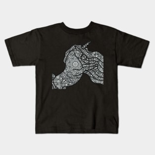 Unicorn Dreams, Digital Illustration, Mandala Line Drawing Kids T-Shirt
